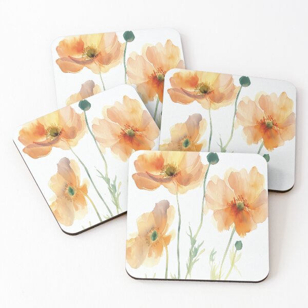 Artikelvorschau, Orangefarbene Anemonen entworfen und verkauft von Peek-Designs.