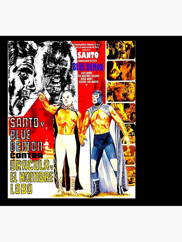 Santo Y Blue Demon Vs Dracula Y El Hombre Lobo Iphone Wallet By