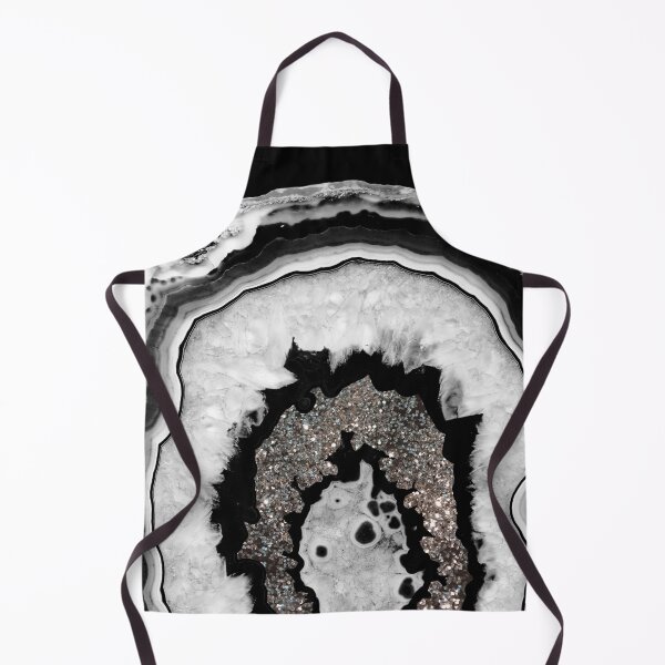 Item preview, Gray Black White Agate with Silver Glam #2 (Photo of Glitter Only - Not Reflective) designed and sold by Anita's & Bella's Art.