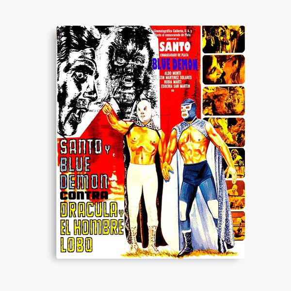 Santo y Blue Demon vs Drácula y el Hombre Lobo Canvas Print