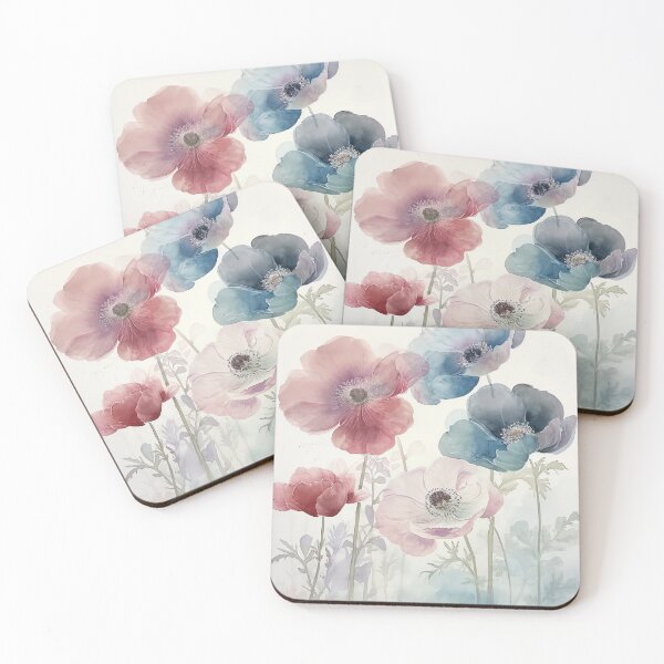 Artikelvorschau, Aquarell-Anemonen entworfen und verkauft von Peek-Designs.