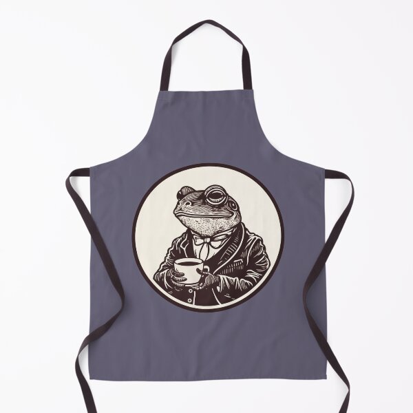Item preview, Vintage Tea Time Frog designed and sold by TeaTimePrints.