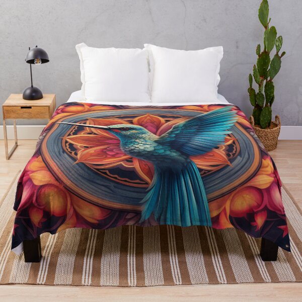 Item preview, Hummingbird in a Flower Mandala designed and sold by KingExpressions.