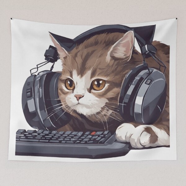 Item preview, Gamer cat designed and sold by Shtex.