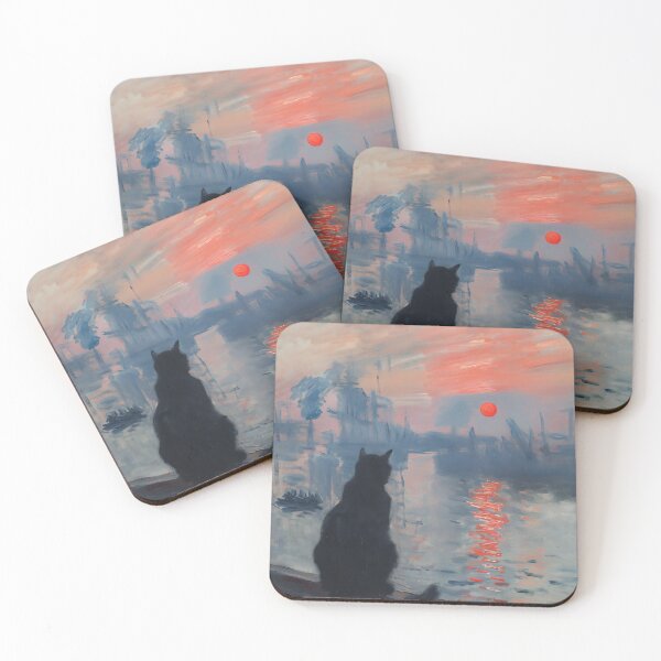 Item preview, Sunrise by Claude Monet Black Cat Art designed and sold by Peek-Designs.