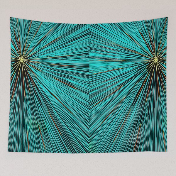 Item preview, Colorful Hyperdrive explosion - Turquoise with yellow highlights version designed and sold by DaveDanchuk.