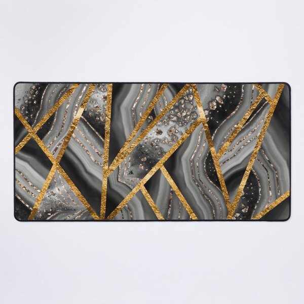 Item preview, Black Night Agate Gold Geometric Glam #3 (Photo of Glitter Only - Not Reflective) designed and sold by Anita's & Bella's Art.