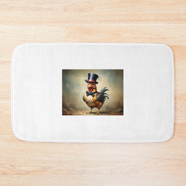 Item preview, Chicken wearing a top hat designed and sold by BlacCollection.