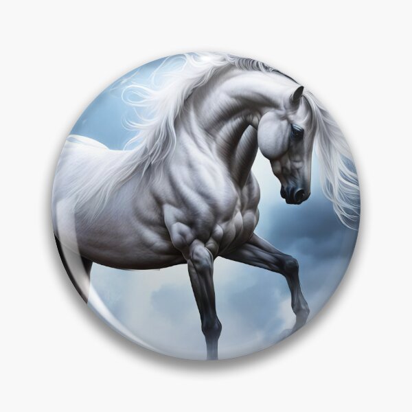 Item preview, White Stallion Horse with Clouds designed and sold by Stephanie Laird.