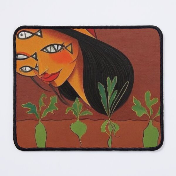 Item preview, Abstract face with fish and roots designed and sold by MisaNovak.