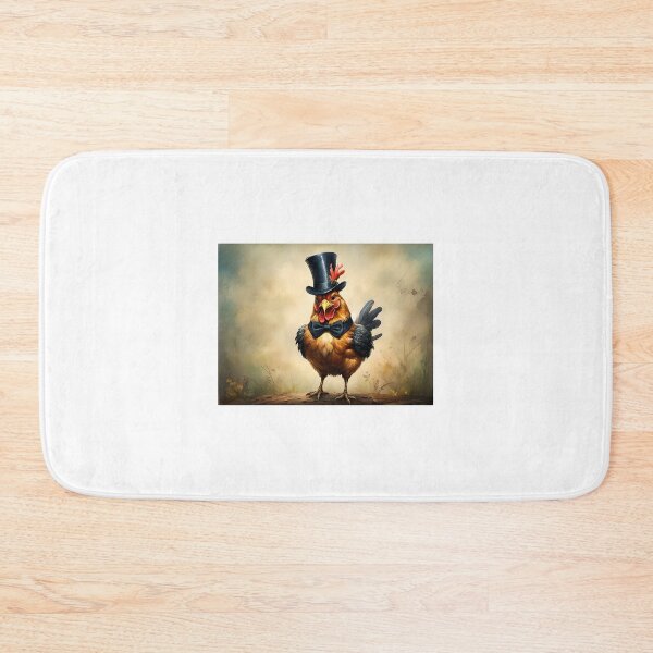 Item preview, Chicken wearing a top hat designed and sold by BlacCollection.