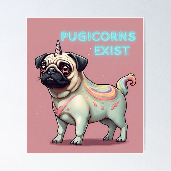 Item preview, Los pugicornio SÍ existen designed and sold by Sheree Davis.