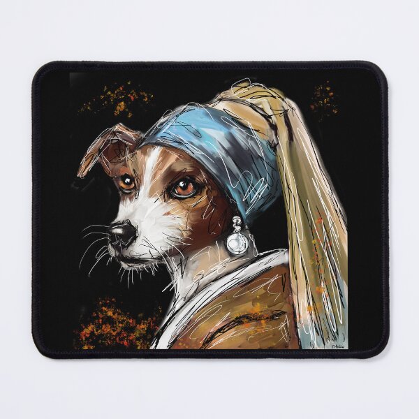 Item preview, Jack Russell with a Pearl Earring designed and sold by TraceyMackieArt.