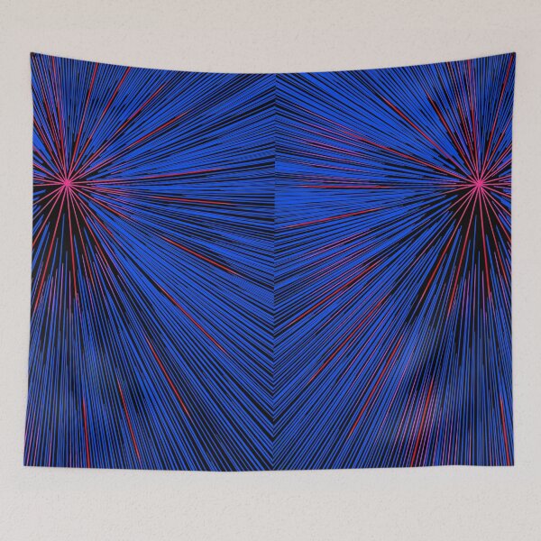 Item preview, Colorful Hyperdrive explosion - dark blue with neon red highlights version designed and sold by DaveDanchuk.