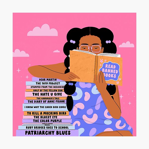 Item preview, Read Banned Books Art Print | Banned Books | I Read Banned Books | Digital Illustration designed and sold by danilawart.