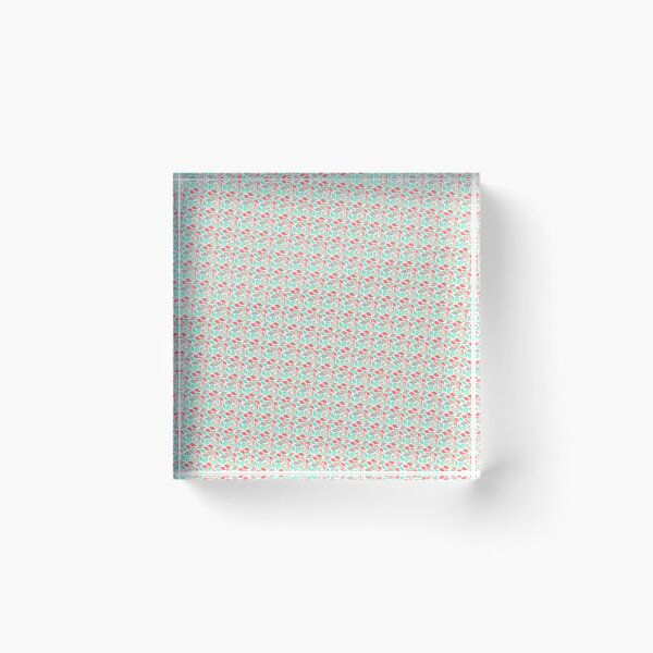 Item preview, Green & Pink Leaves Seamless Repeating Continuous Pattern Textile  designed and sold by Alchemy-A-La-G.