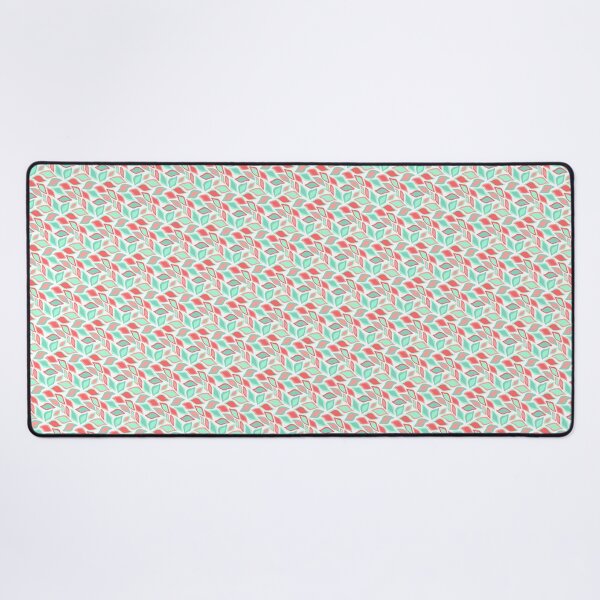 Item preview, Green & Pink Leaves Seamless Repeating Continuous Pattern Textile  designed and sold by Alchemy-A-La-G.