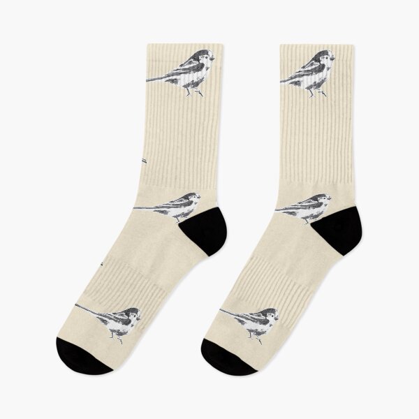 Item preview, Long-tailed Tit Bird (black / cream white) designed and sold by D-Vogt-Grafik.