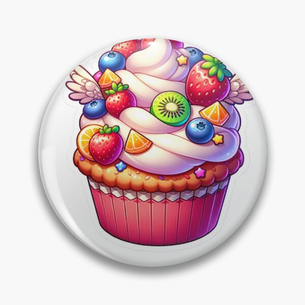 Item preview, Magical Fruit-Topped Cupcake Sticker designed and sold by mymagicstoreus.