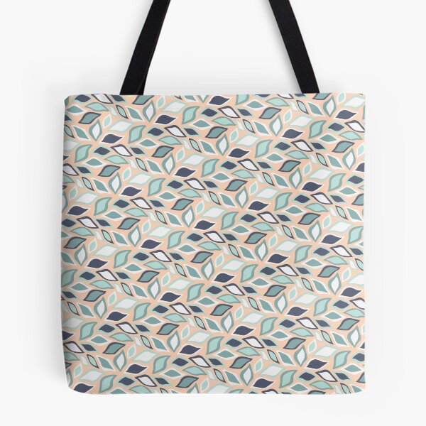 Item preview, Peach & Green Leaves Seamless Repeating Continuous Pattern Textile  designed and sold by Alchemy-A-La-G.