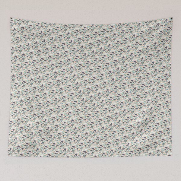 Item preview, Peach & Green Leaves Seamless Repeating Continuous Pattern Textile  designed and sold by Alchemy-A-La-G.