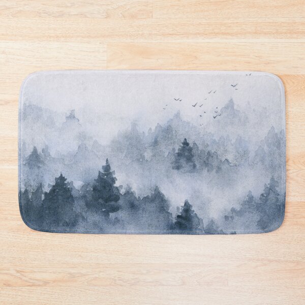 Item preview, Blue misty forest in watercolor designed and sold by Ellen Wilberg.