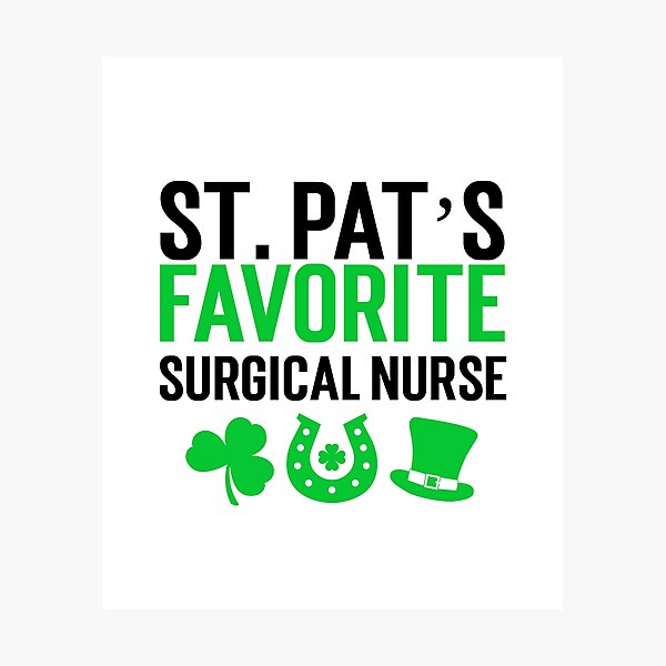 Item preview, St. Patrick's Day Surgical Nurse designed and sold by Whackadoodletee.