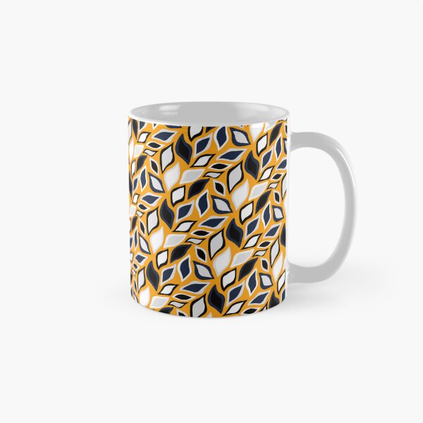 Item preview, Orange & Blue Leaves Seamless Repeating Continuous Pattern Textile  designed and sold by Alchemy-A-La-G.