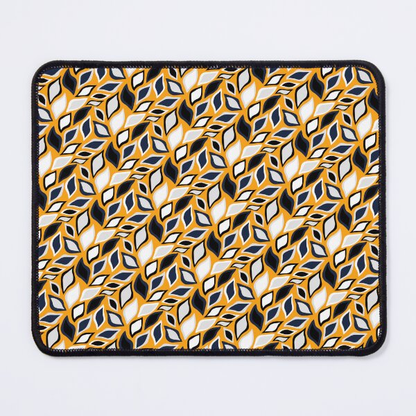 Item preview, Orange & Blue Leaves Seamless Repeating Continuous Pattern Textile  designed and sold by Alchemy-A-La-G.