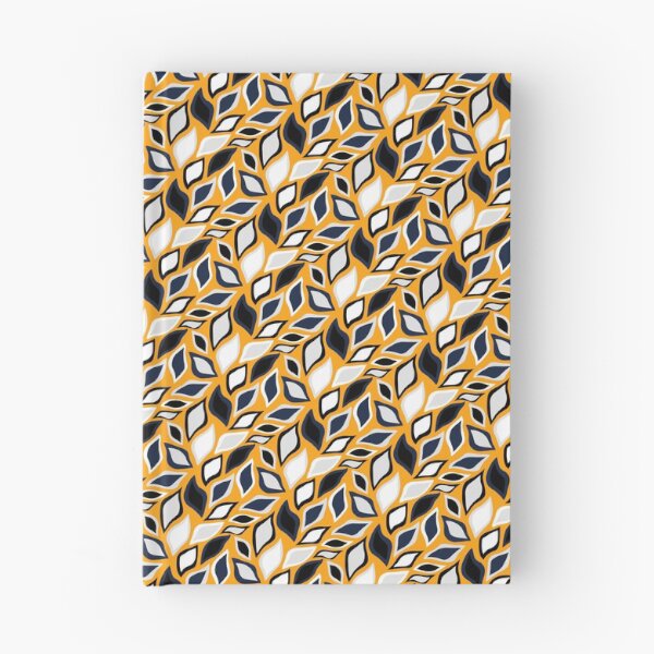 Item preview, Orange & Blue Leaves Seamless Repeating Continuous Pattern Textile  designed and sold by Alchemy-A-La-G.