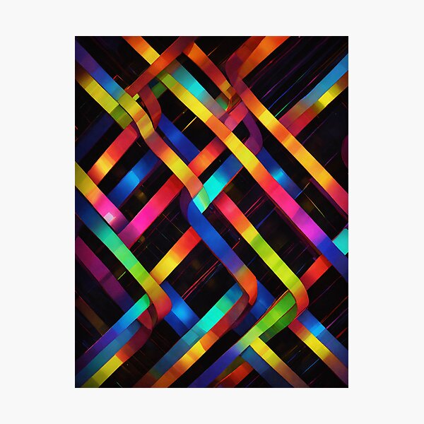 Aperçu de l'œuvre Lignes croisés multicouleur créée et vendue par UZRWRLD .