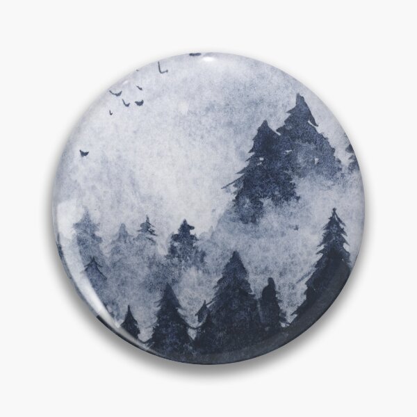 Item preview, Dark blue misty forest designed and sold by Ellen Wilberg.