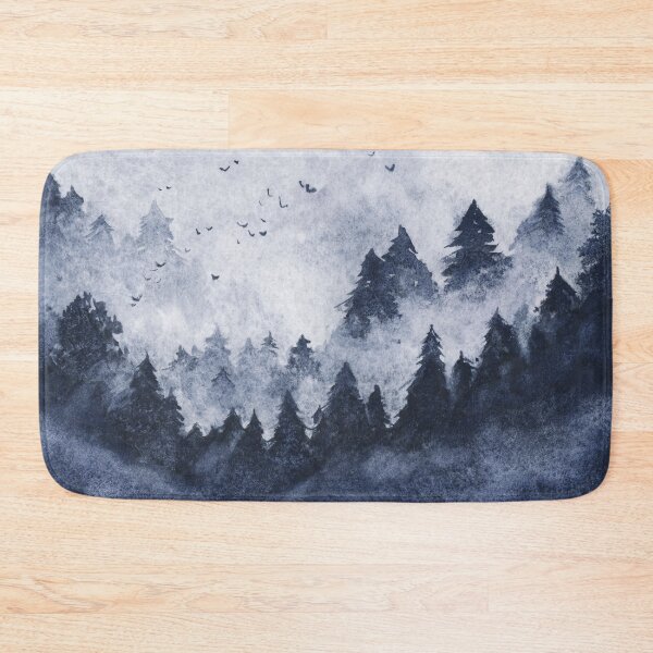 Item preview, Dark blue misty forest designed and sold by Ellen Wilberg.