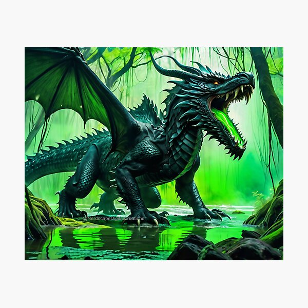 Item preview, A Dragon in a Swamp designed and sold by NerdscapeDC.