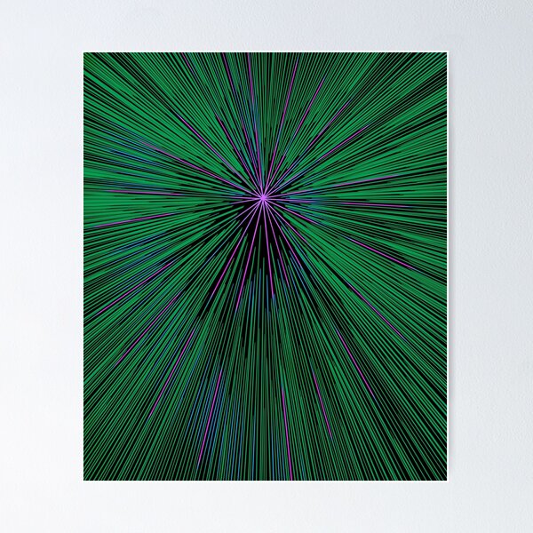 Item preview, Colorful Hyperdrive explosion - green with purple highlights version designed and sold by DaveDanchuk.