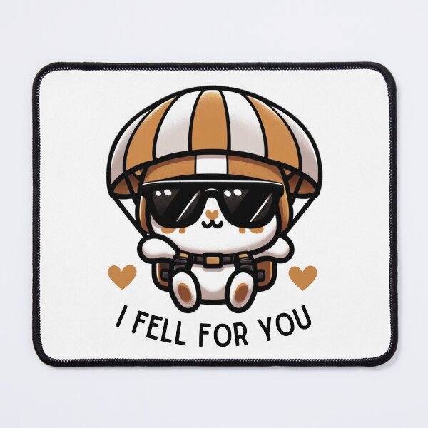 Item preview, Valentines Cat Funny Parachutist designed and sold by WildPalette-Art.