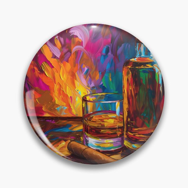 Artikelvorschau, Bold Strokes and Spirits – Eine Whisky-Zigarren-Feier in Impasto Generative AI entworfen und verkauft von OlfactoART Studio.