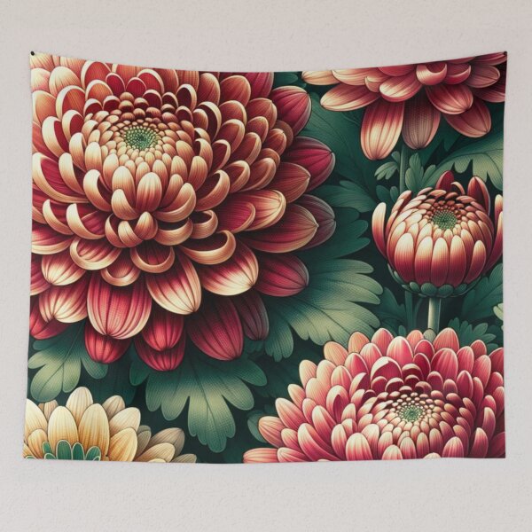 Item preview, Vibrant Chrysanthemum Splendor A Floral Masterpiece designed and sold by NAFDesigns.