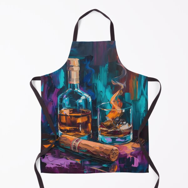 Item preview, Festive Fusion- An Impasto Feast of Joy with Whiskey and Cigar AI Generated designed and sold by OlfactoART Studio.