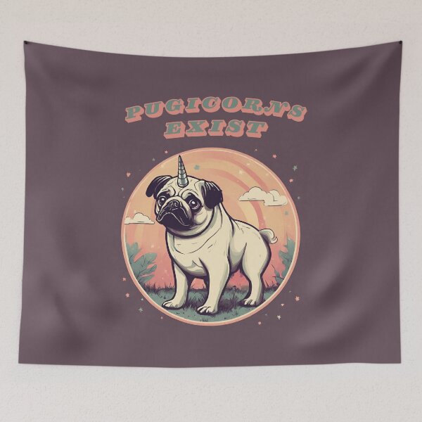 Item preview, Retro Pugicorns Exist designed and sold by Sheree Davis.