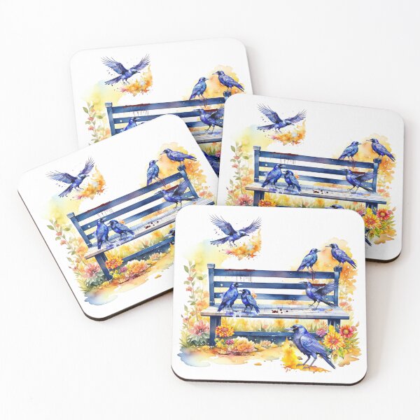 Item preview, Hitchcock Day Crows on Bench designed and sold by HolidayBug.