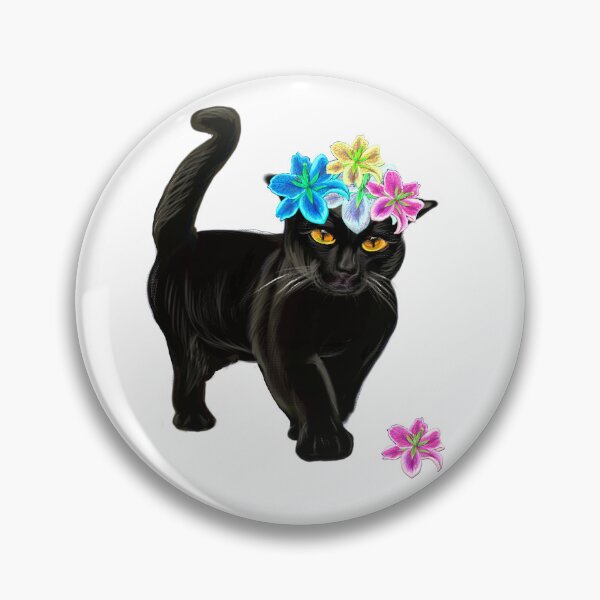 Item preview, Black Cat walking. Cat themed gifts for women, men and children. Black cat gift ideas designed and sold by Artonmytee.