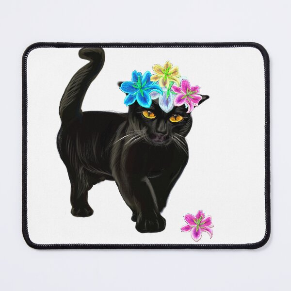 Item preview, Black Cat walking. Cat themed gifts for women, men and children. Black cat gift ideas designed and sold by Artonmytee.