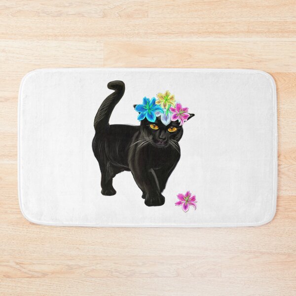 Item preview, Black Cat walking. Cat themed gifts for women, men and children. Black cat gift ideas designed and sold by Artonmytee.