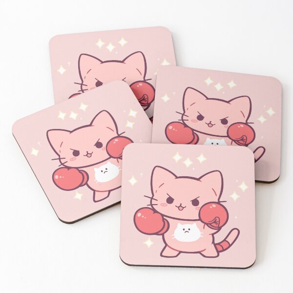 Item preview, Little Pink Cat Boxing designed and sold by SweetClicks123.