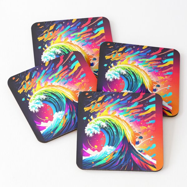Item preview, multicolored waves crash designed and sold by janjacbu.