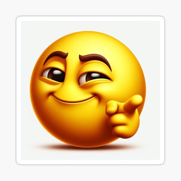 Looking At You Kid Yellow Emoji Pointing at You Sticker
