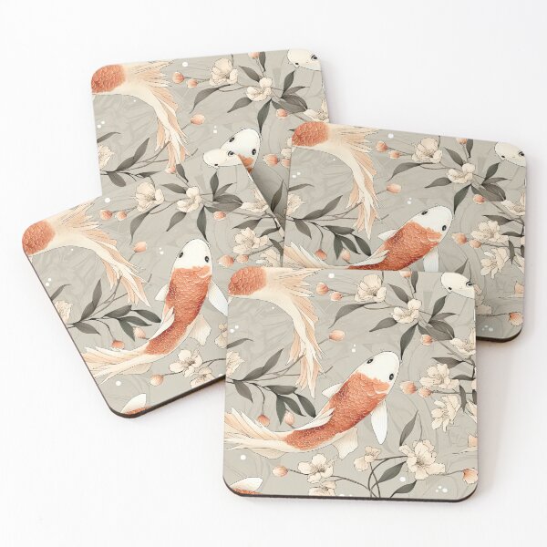 Item preview, Floral Koi Fish designed and sold by Eden Digital Creative.