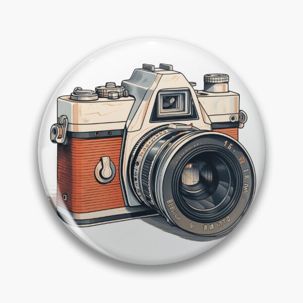 Item preview, Retro vintage photo Camera 35mm with lens illustration designed and sold by TankandDPS.