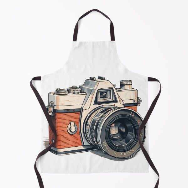 Item preview, Retro vintage photo Camera 35mm with lens illustration designed and sold by TankandDPS.